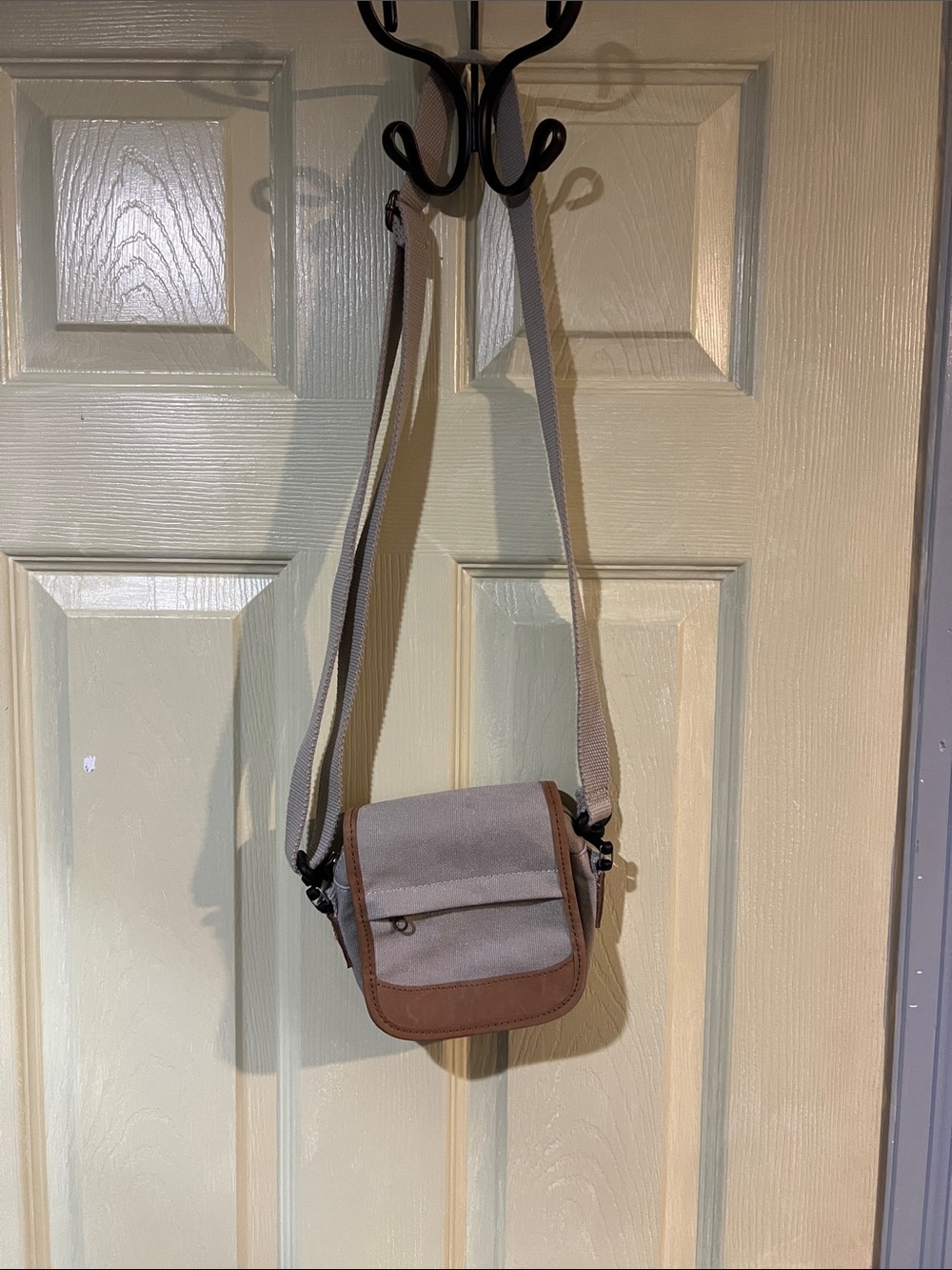 L.L. Bean Canvas and leather Crossbody Bag